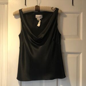 100% silk Adrianna Papell Black Sleeveless Camisole